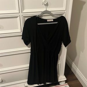 Black Michael Michael Kors short v neck dress